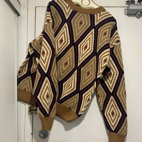 VINTAGE GREG NORMAN KNIT CHUNKY COTTON SWEATERS PATTERN SIZE L - Picture 6 of 10